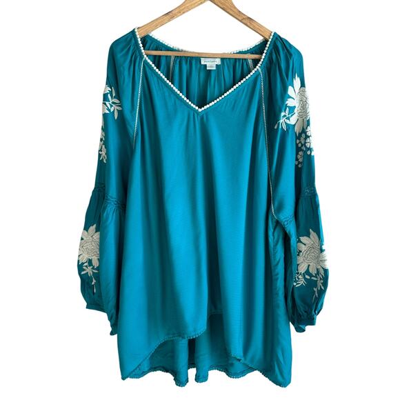Sundance Naomi Isles Embroidered Boho Blouse Top XXL - Picture 4 of 12
